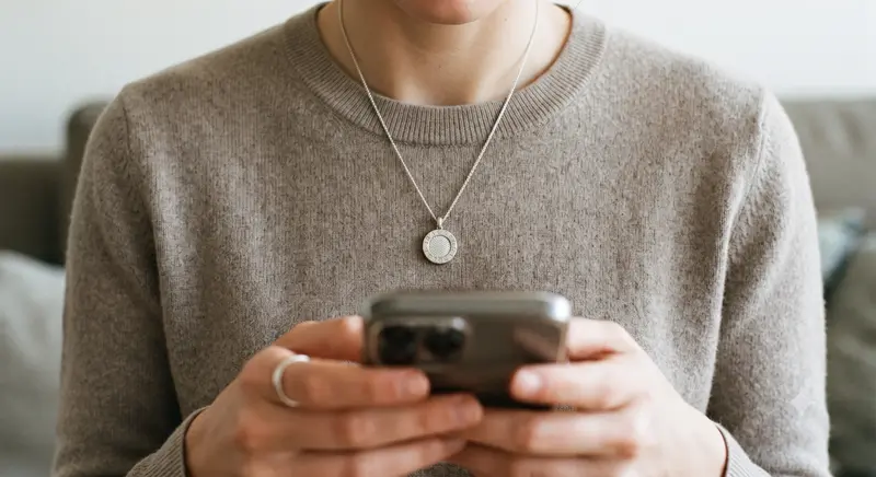 Pandora Logo Pav&eacute; Pendant Necklace photo review
