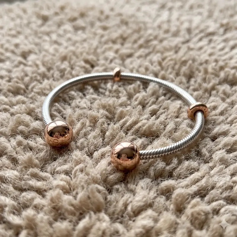 Pandora Moments Snake Chain Style Open Bangle photo review