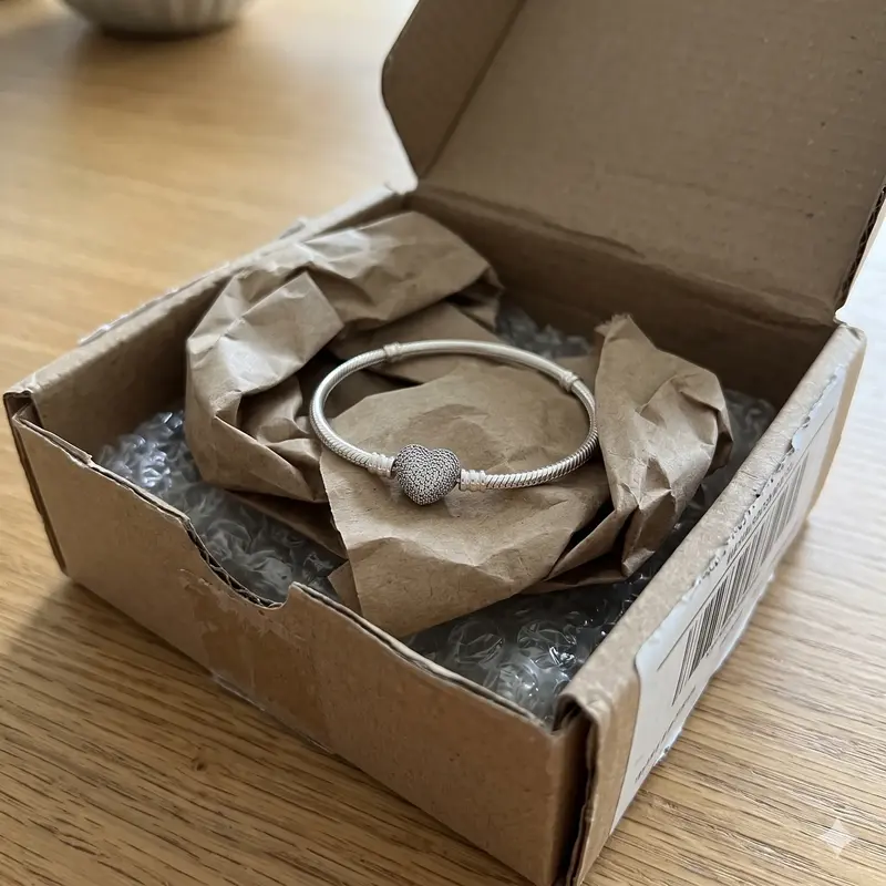 Pandora Moments Sparkling Heart Clasp Snake Chain Bracelet photo review