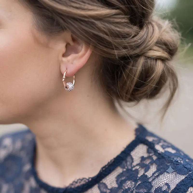 Pavé Bead Hoop Earrings photo review