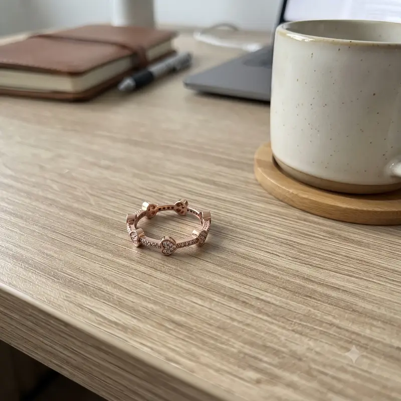 Pav&eacute; Hearts Band Ring photo review
