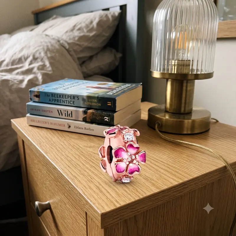 Peach Blossom Flower Clip Charm photo review