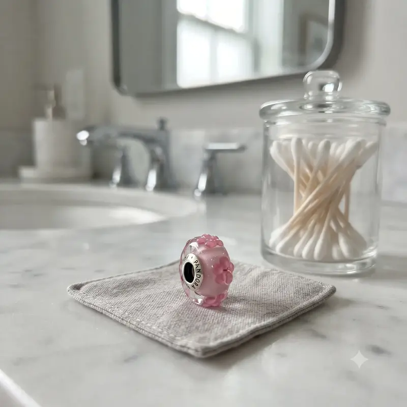 Pink Flower Murano Glass Charm photo review