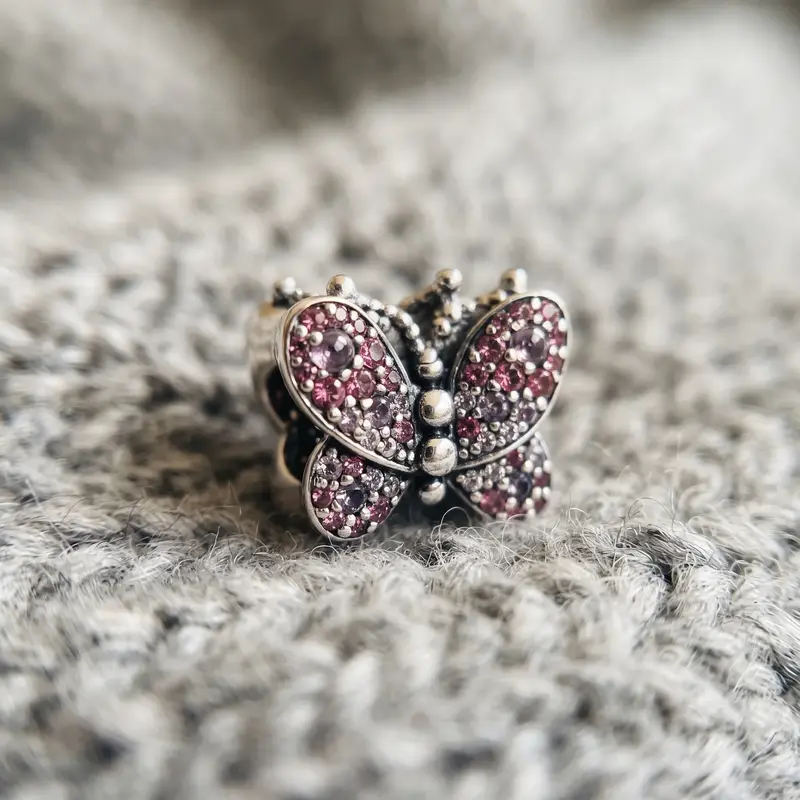 Pink Pavé Butterfly Charm photo review