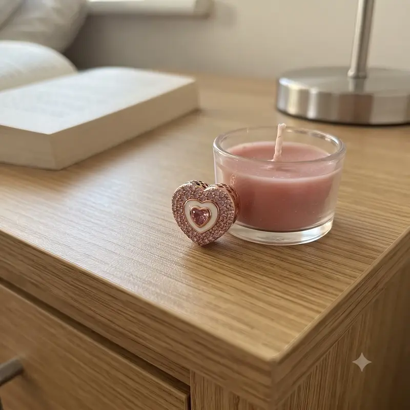 Pink Pavé Heart Charm photo review