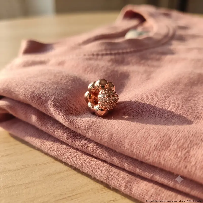 Polished & Pavé Bead Spacer Charm photo review