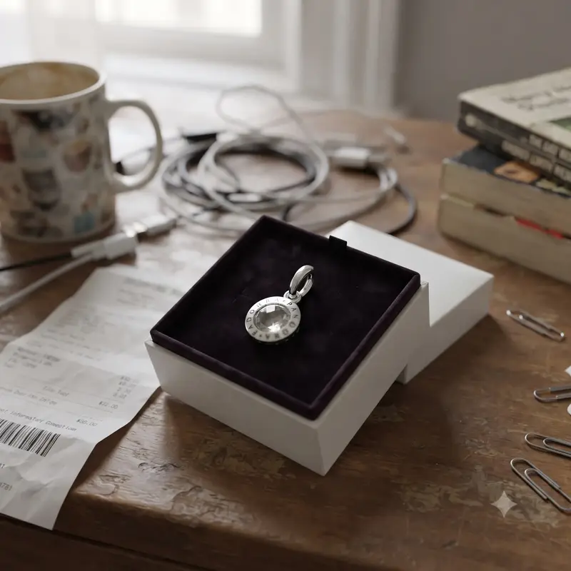 Radiant PANDORA Logo Pendant, Clear CZ photo review