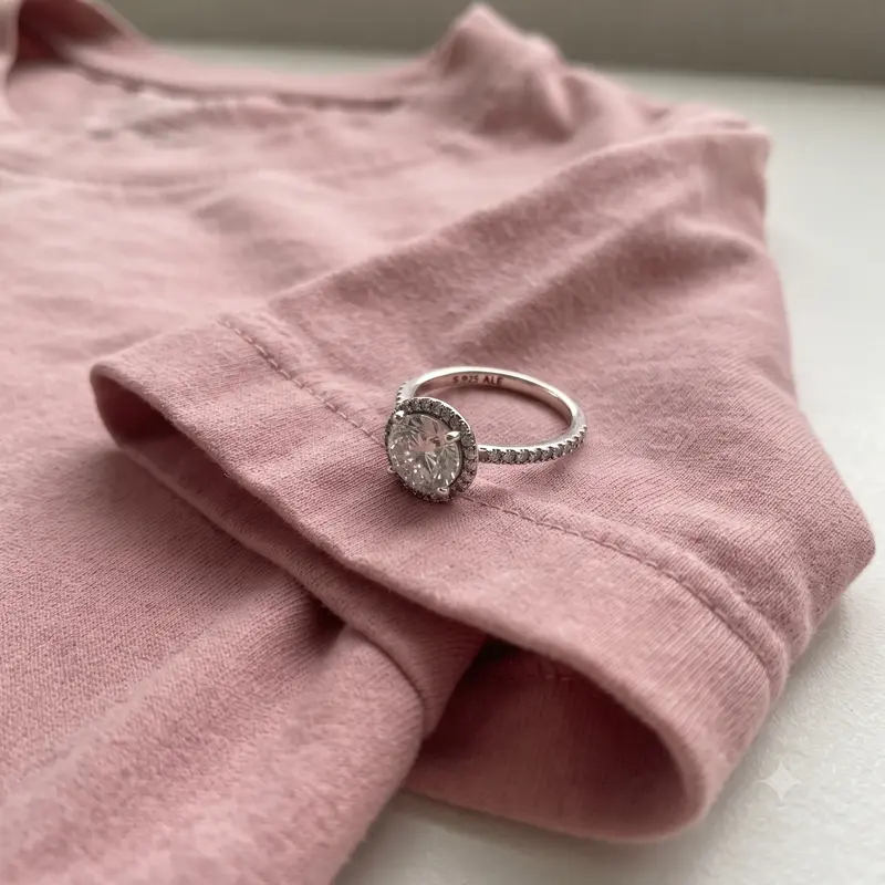 Round Sparkle Halo Ring photo review