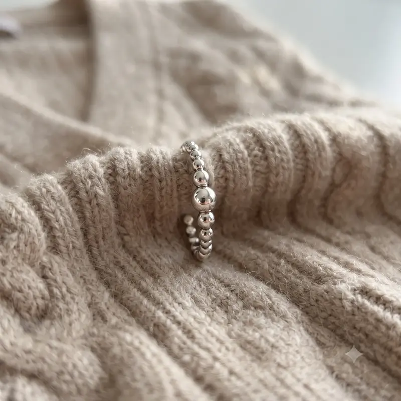 Row of Beads Single Stud Cuff Earring photo review