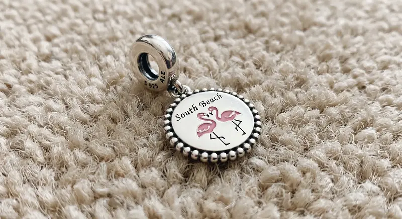 South Beach Flamingo Dangle Charm, Mixed Enamel photo review