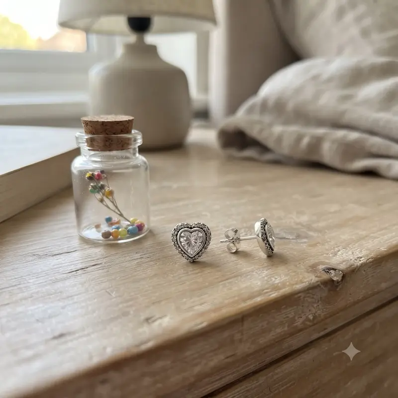 Sparkling Heart Stud Earrings photo review