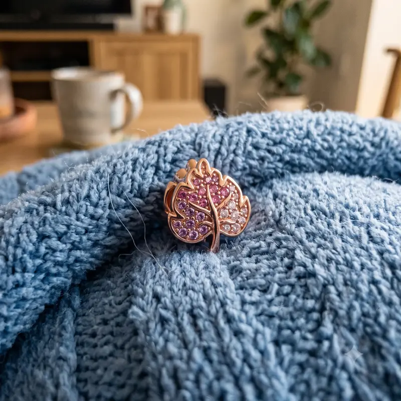 Sparkling Pavé Leaf Charm photo review