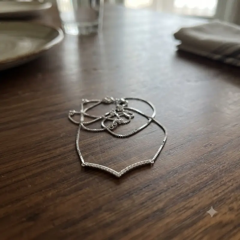 Sparkling Wishbone Necklace photo review