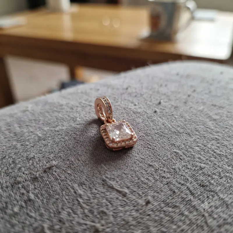 Square Sparkle Halo Pendant photo review