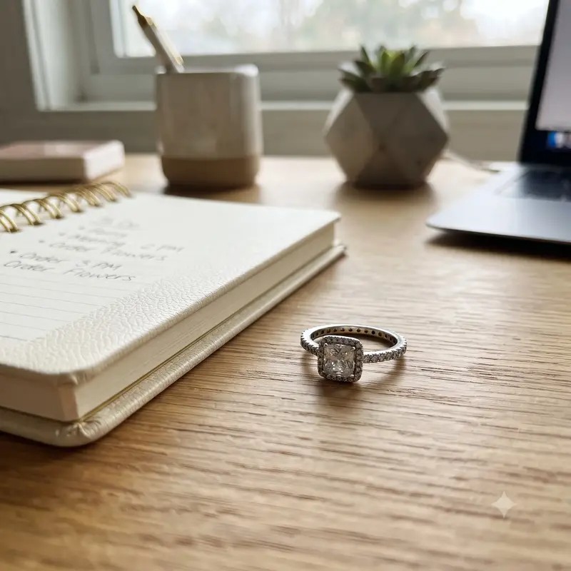 Square Sparkle Halo Ring photo review