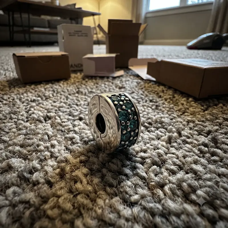 Teal Pavé Clip Charm photo review
