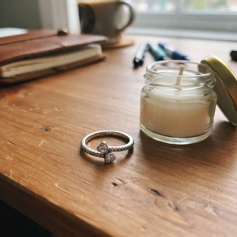 Two Sparkling Hearts Ring photo review