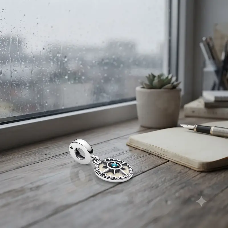 Blue Compass Rose Dangle Charm photo review