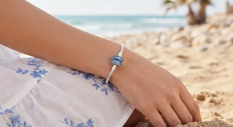 Blue Sparkle Spacer Charm photo review