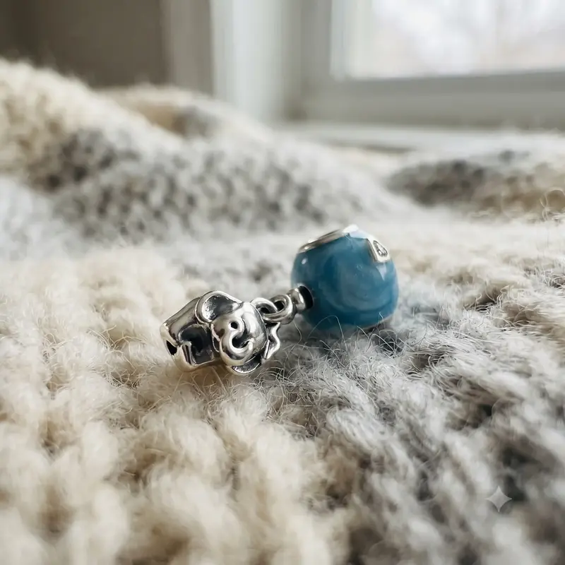 Elephant & Blue Balloon Dangle Charm photo review