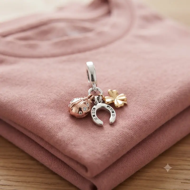 Horseshoe, Clover & Ladybird Dangle Charm photo review