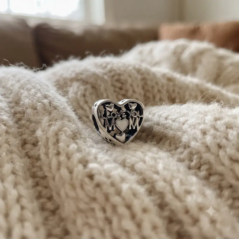 I Love You Mom Heart Charm photo review