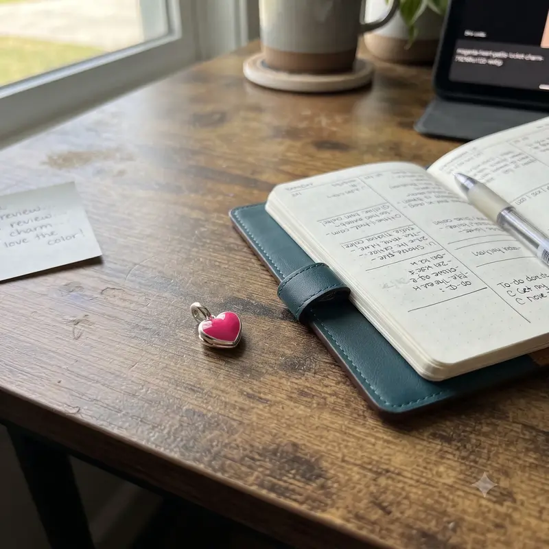 Magenta Heart Petite Locket Charm photo review