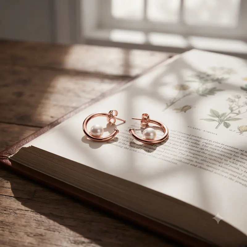 Offset Freshwater Cultured Pearl Hoop Earrings photo review