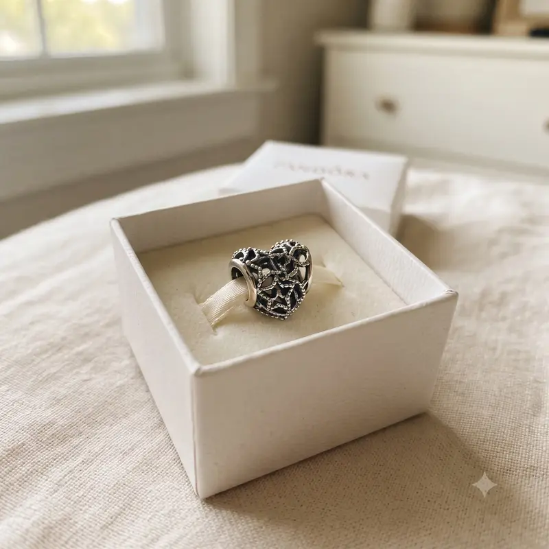 Openwork Heart and Beaded Stars Charm photo review
