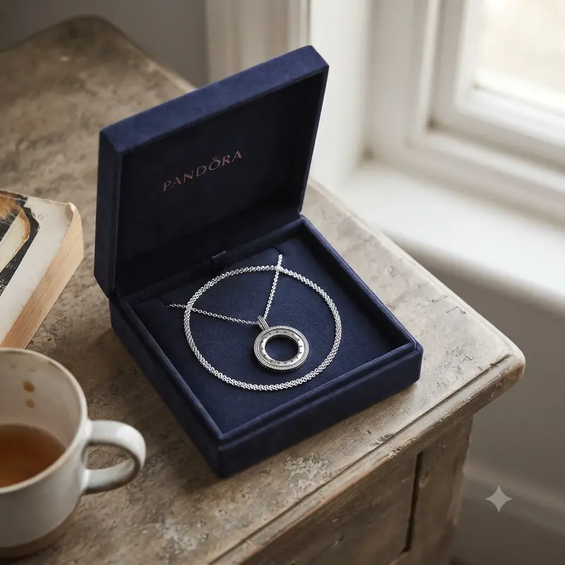 Pandora Logo Circle Necklace photo review
