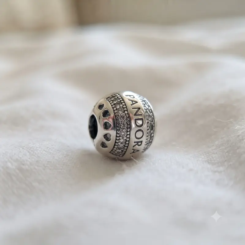 Pandora Logo Round Clip Charm photo review