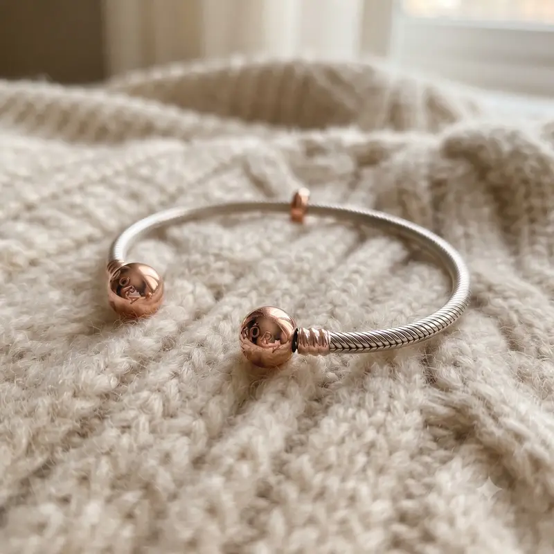 Pandora Moments Snake Chain Style Open Bangle photo review