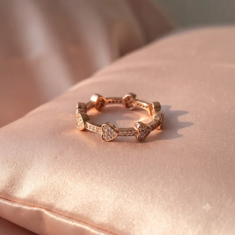 Pav&eacute; Hearts Band Ring photo review