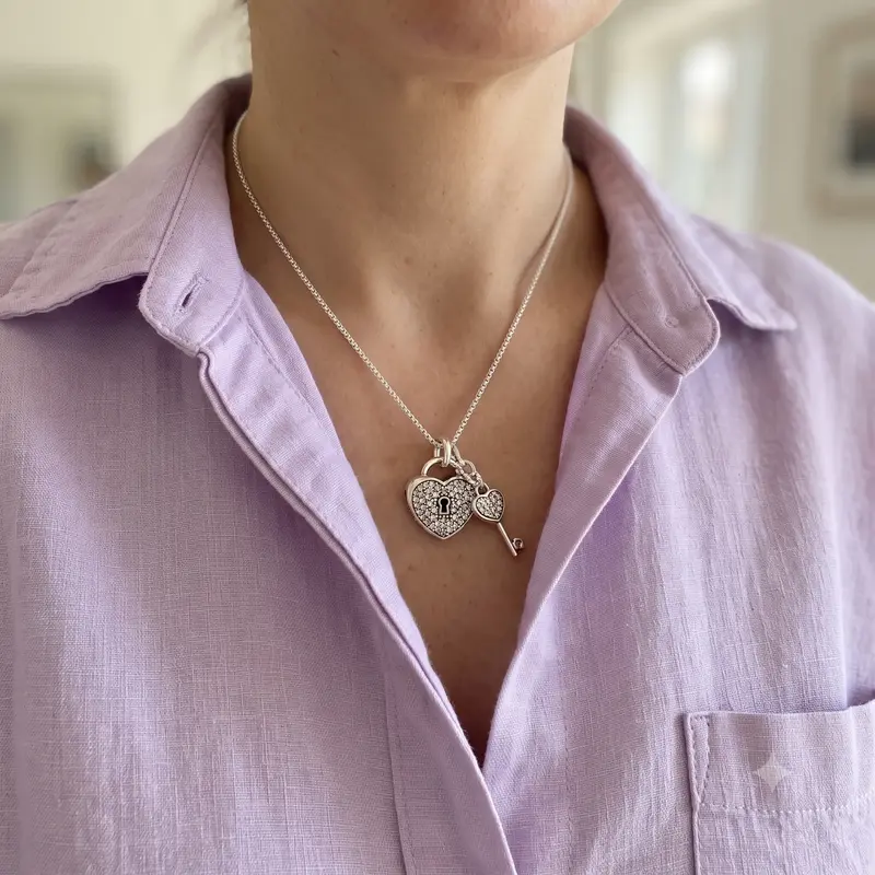 Pavé Padlock Heart & Key Charm photo review