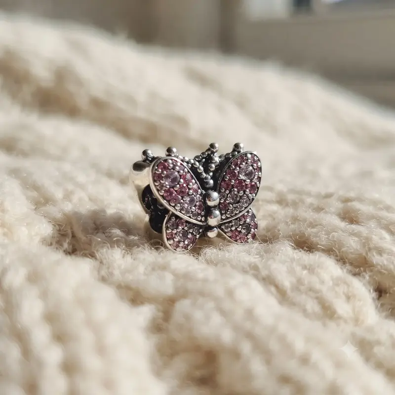 Pink Pavé Butterfly Charm photo review