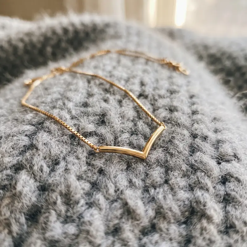 Polished Wishbone Necklace photo review