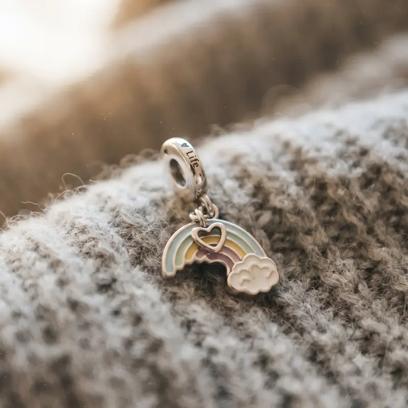 Rainbow & Cloud Dangle Charm photo review