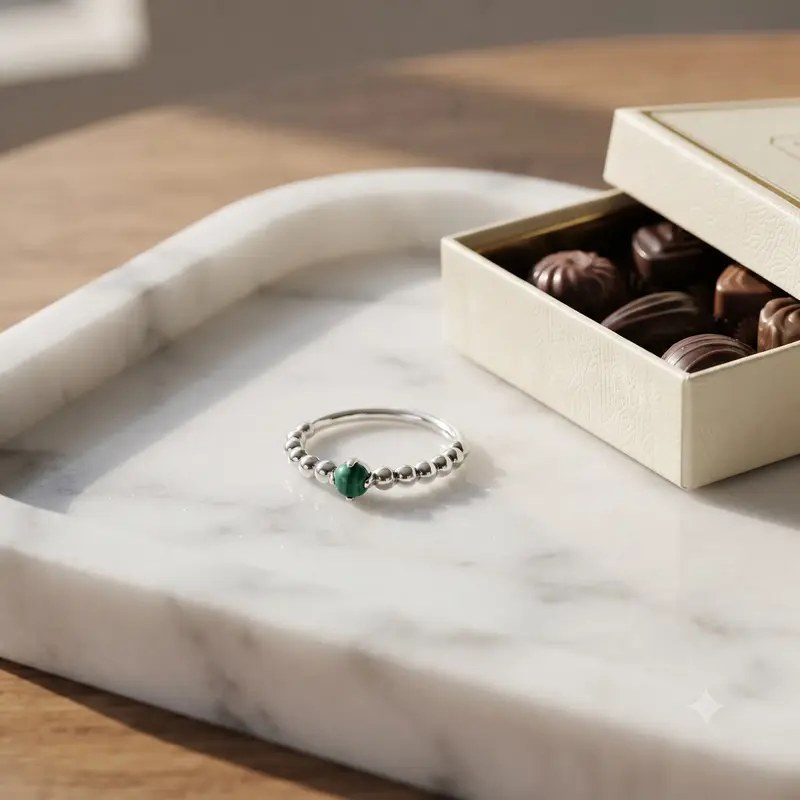 Rainforest Green Beaded Ring photo review