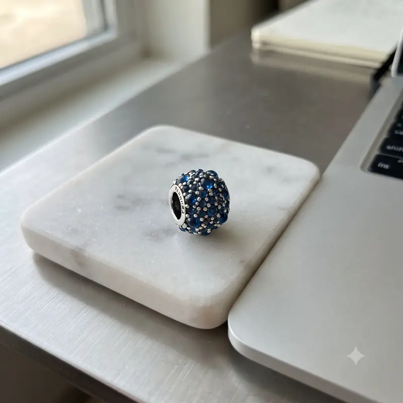 Shimmering Droplets Charm, London Blue Crystal photo review