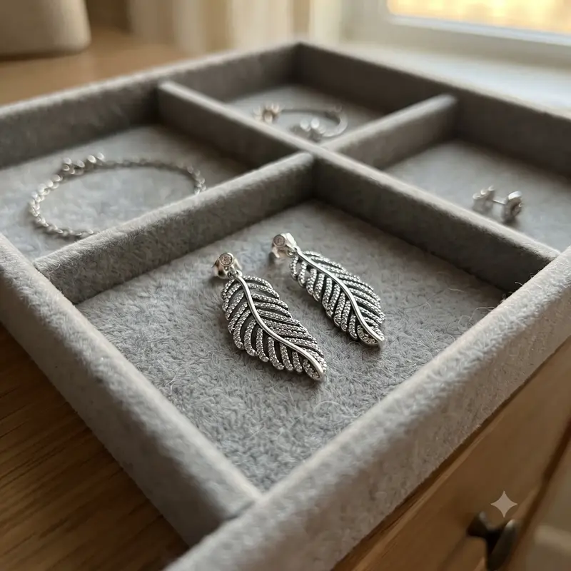 Shimmering Feather Dangle Earrings photo review