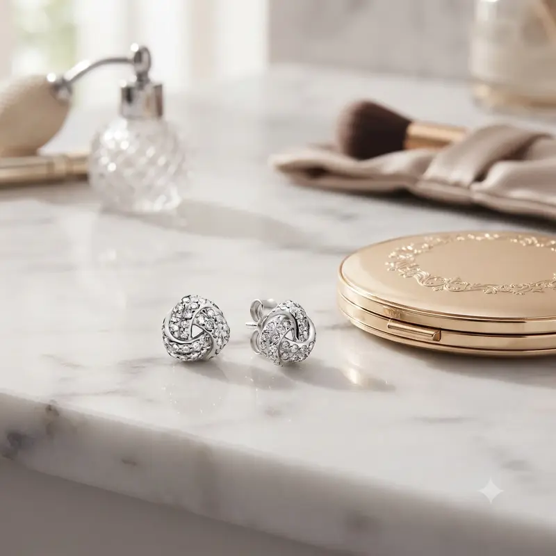 Shimmering Knot Stud Earrings photo review