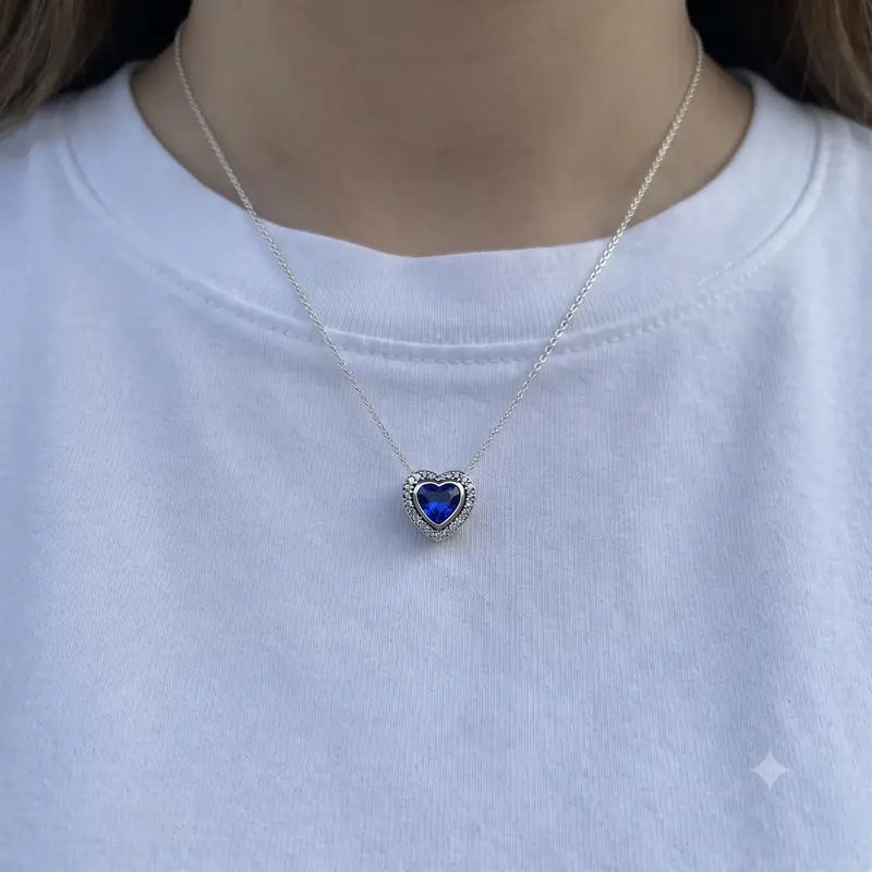 Sparkling Blue Heart Charm photo review