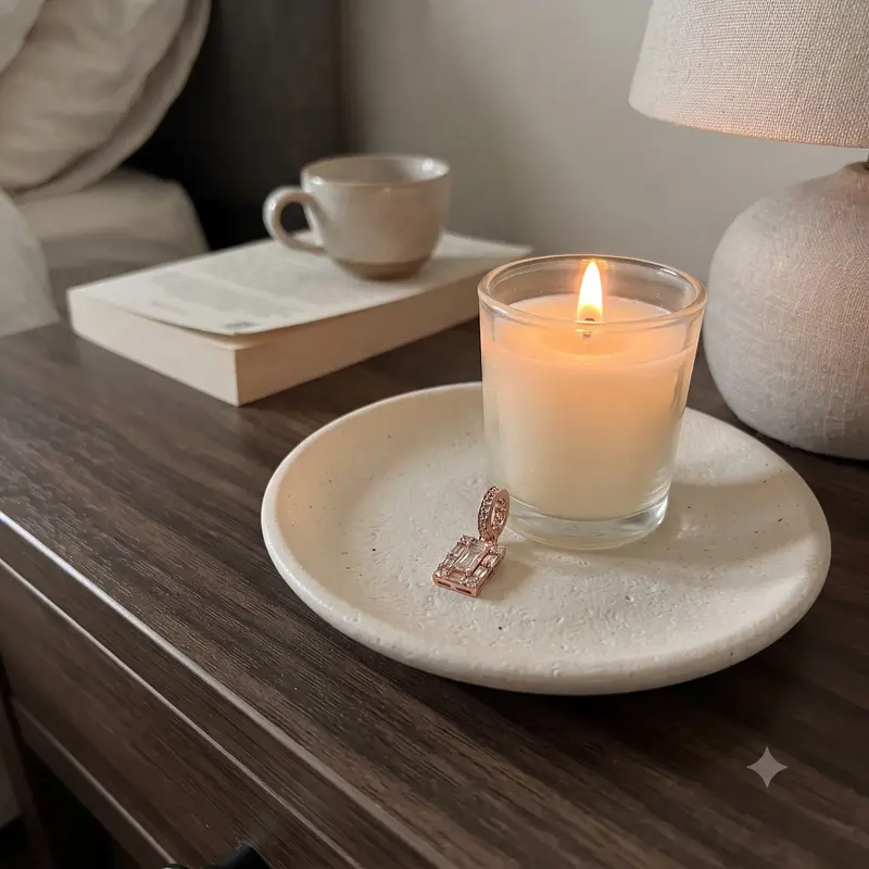Sparkling Square Halo Pendant photo review