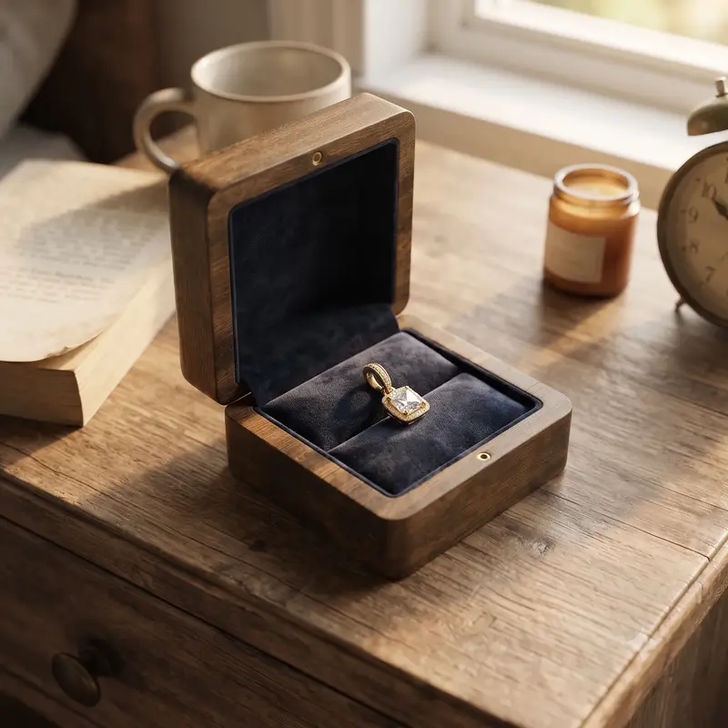 Square Sparkle Halo Pendant photo review