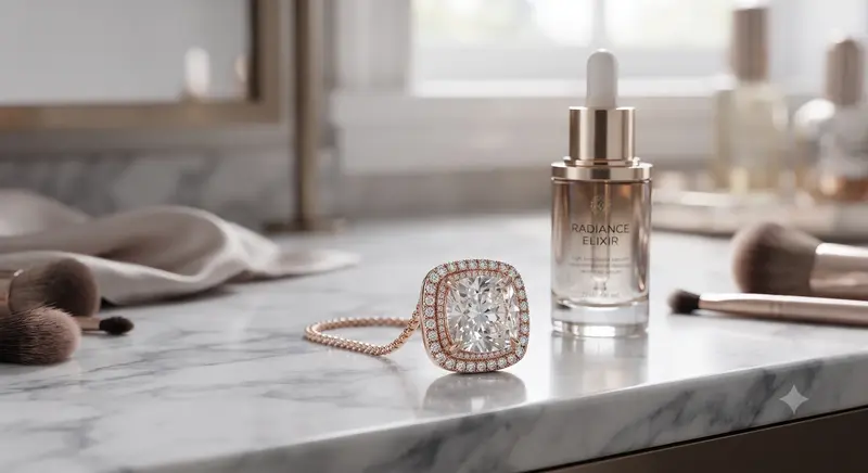 Square Sparkle Halo Pendant photo review
