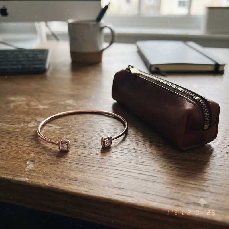 Square Sparkle Open Bangle photo review