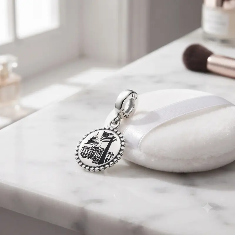 Washington D.C. Dangle Charm, Black Enamel photo review